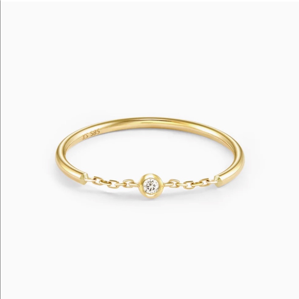 Kendra Scott - Amara 14k Yellow Gold Band Ring in White Diamond